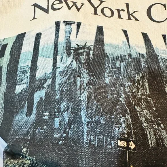 VNT DKNY Donna Karan New York City Sidewalks Landscape Canvas Tote, (NWOT) - Picture 6 of 16